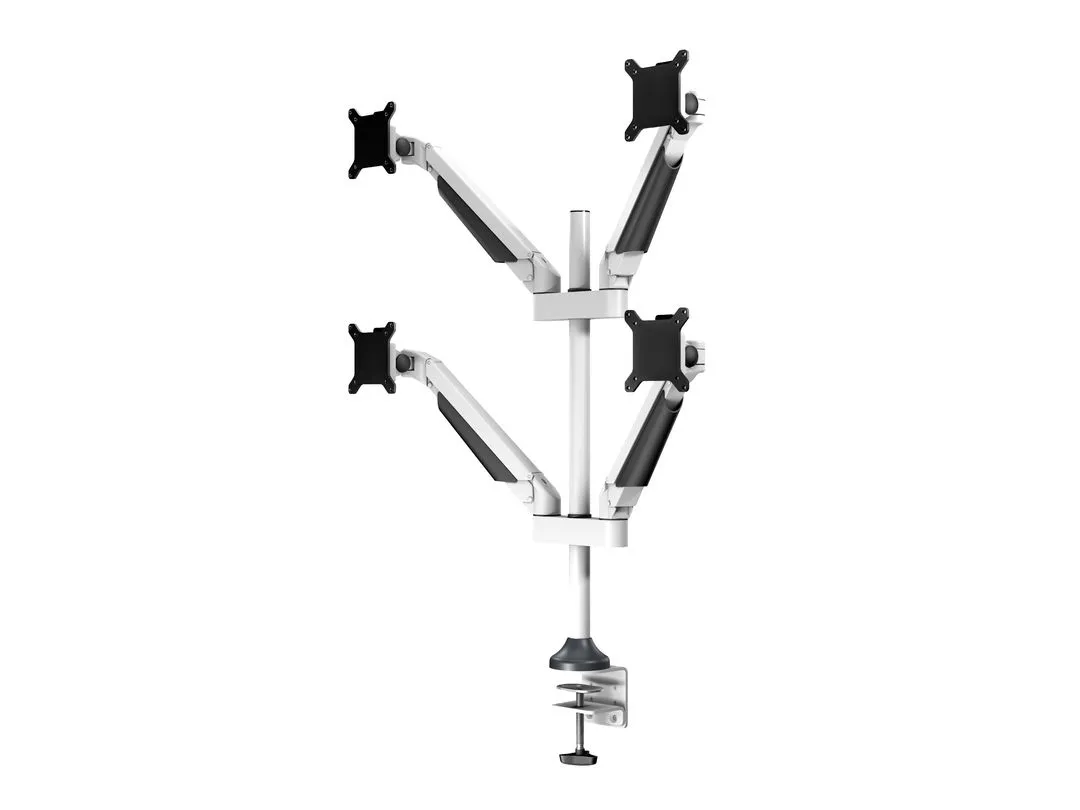 Multibrackets VESA Gas Lift Arm Quad Monitor Arm, for 4 monitors, 15-32", with gas spring, 40kg, White