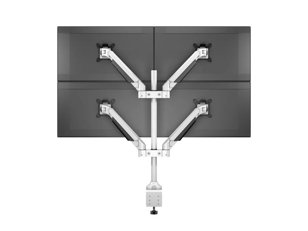 Multibrackets VESA Gas Lift Arm Quad Monitor Arm, for 4 monitors, 15-32", with gas spring, 40kg, White