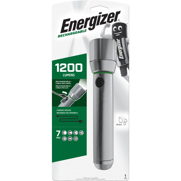 Energizer Vision HD Rechargeable Tactical LED, 4900 mAh, 1200 lm, Flashlight
