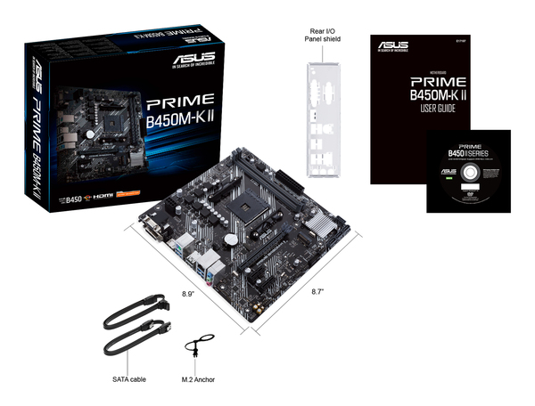 Asus PRIME B450M-K II mATX-emolevy