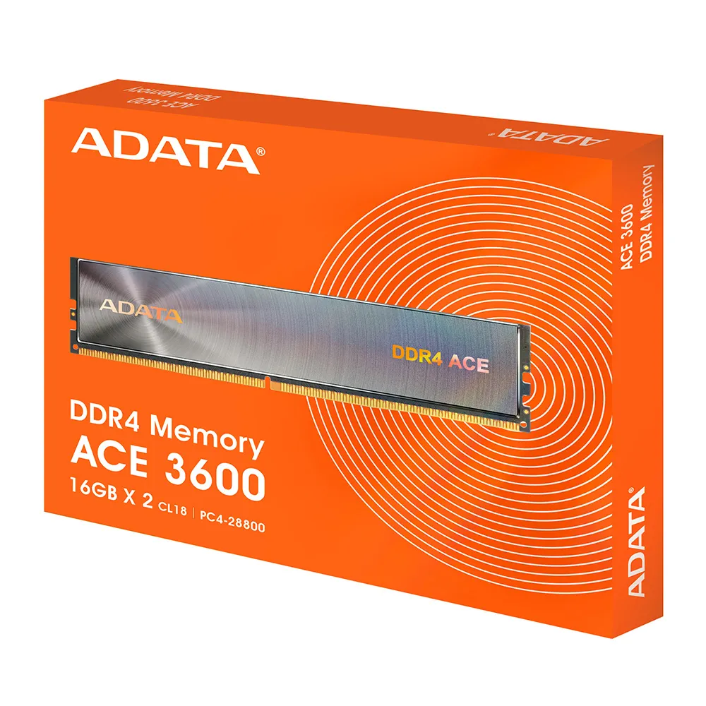ADATA DDR4 - 32GB - 3600 - CL - 18 - Dual-Kit - DIMM, AC4U360016G-DCAC, Creator Ace, XMP