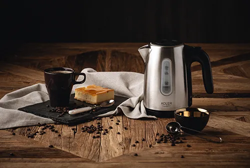 Adler AD 1273 kettle, 1.0L, 1200W, Black/Hazelnut