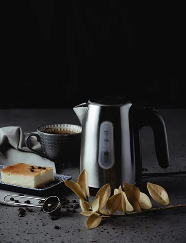 Adler AD 1273 kettle, 1.0L, 1200W, Black/Hazelnut