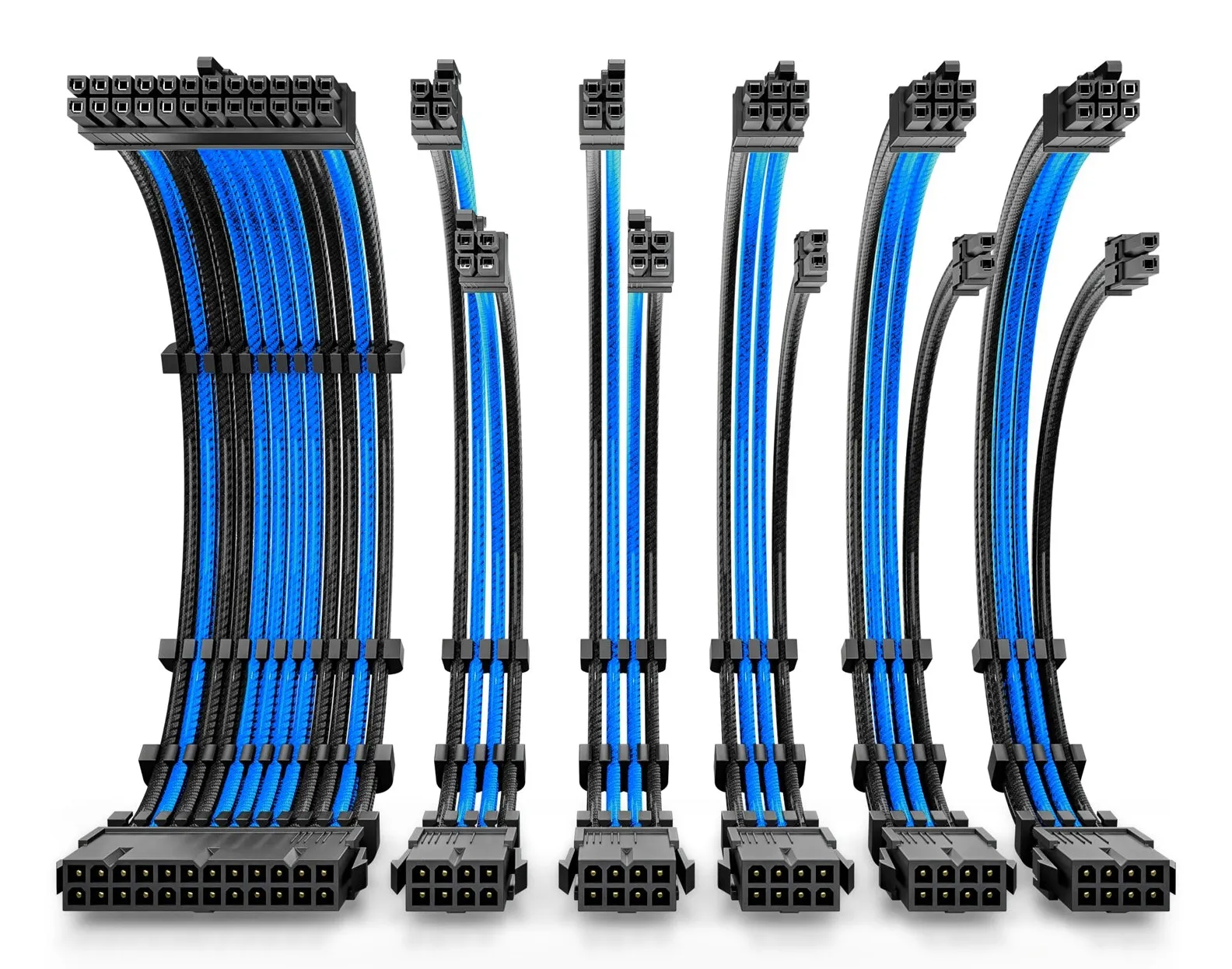 Antec PSU extension cable kit with 3 x PCI-E 8pin connectors - Black/Blue