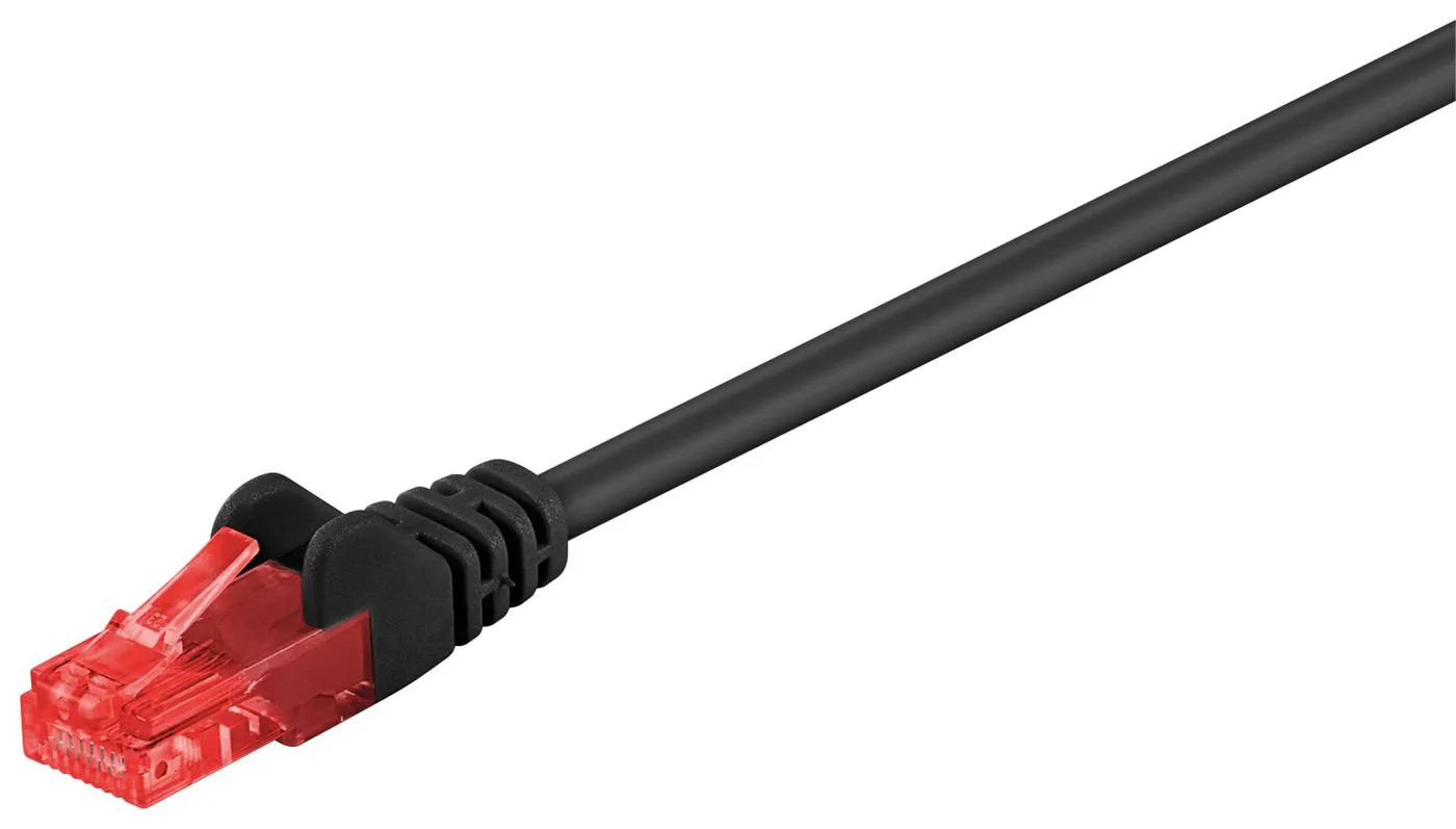 MicroConnect Cat6 U/UTP RJ45 3m n&auml;tverkskabel, svart