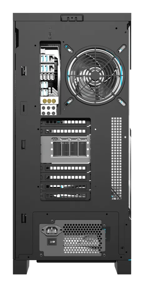 DARKFLASH DY451L PRO Midi-Tower Case with window and RGB lighting, Black