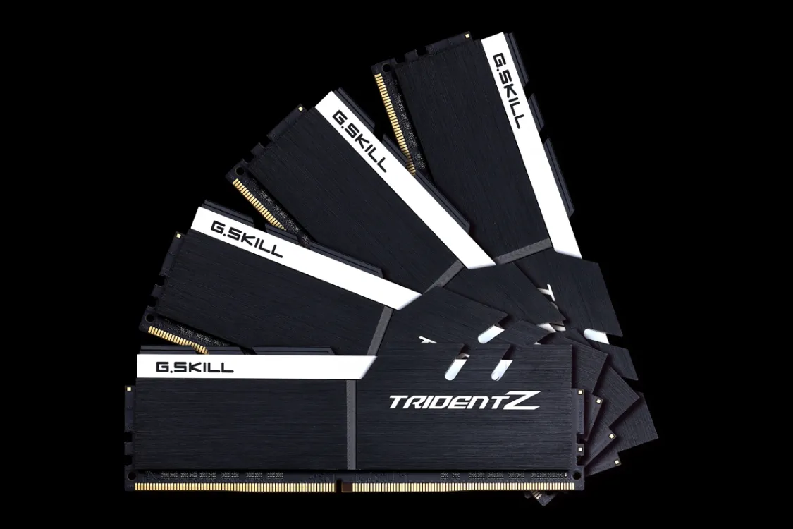 G.SKILL Trident Z 64GB (4 x 16GB) DDR4 3600 MHz, CL17 Memory, Black/White (XMP)