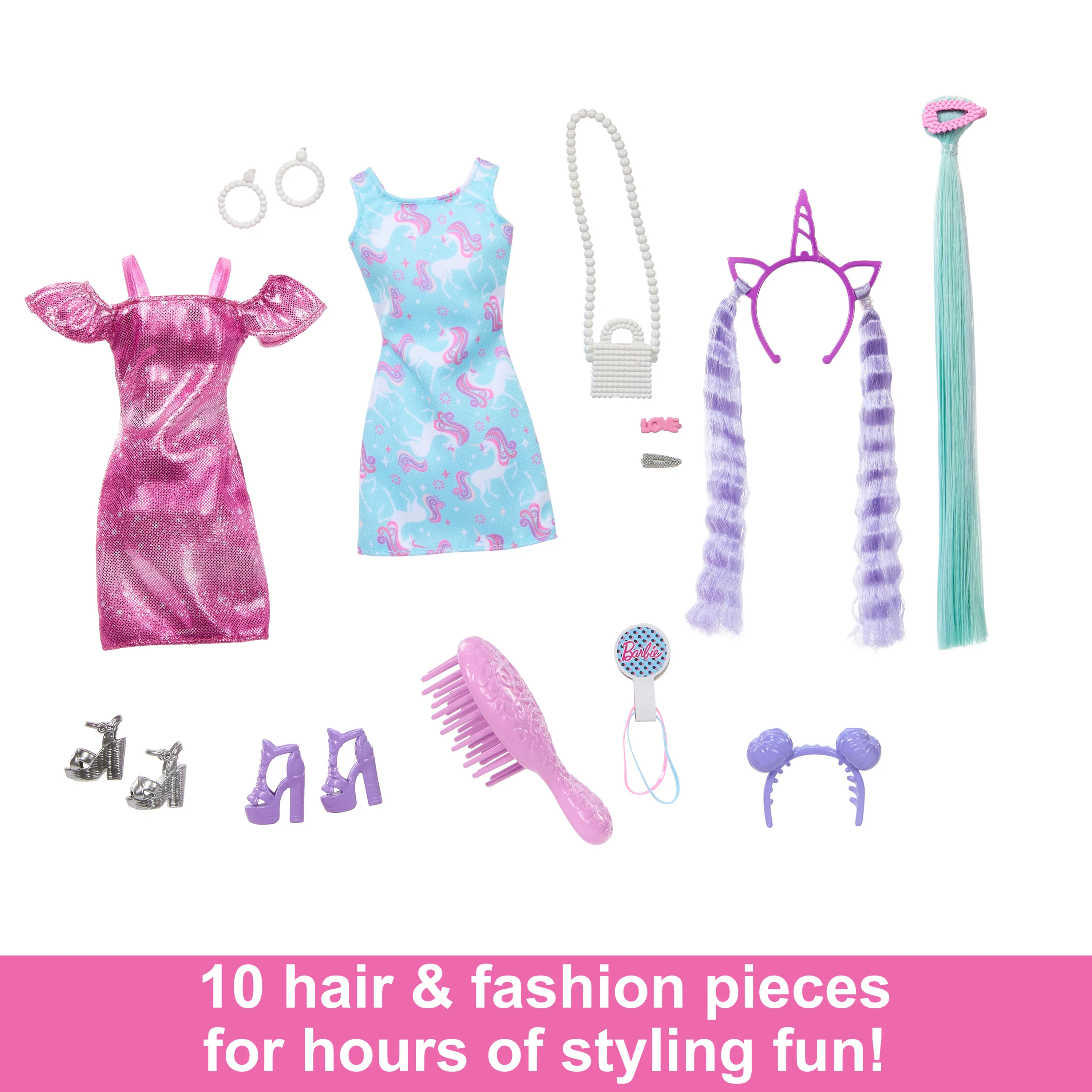 Mattel Barbie Totally Hair doll with unicorn outfit