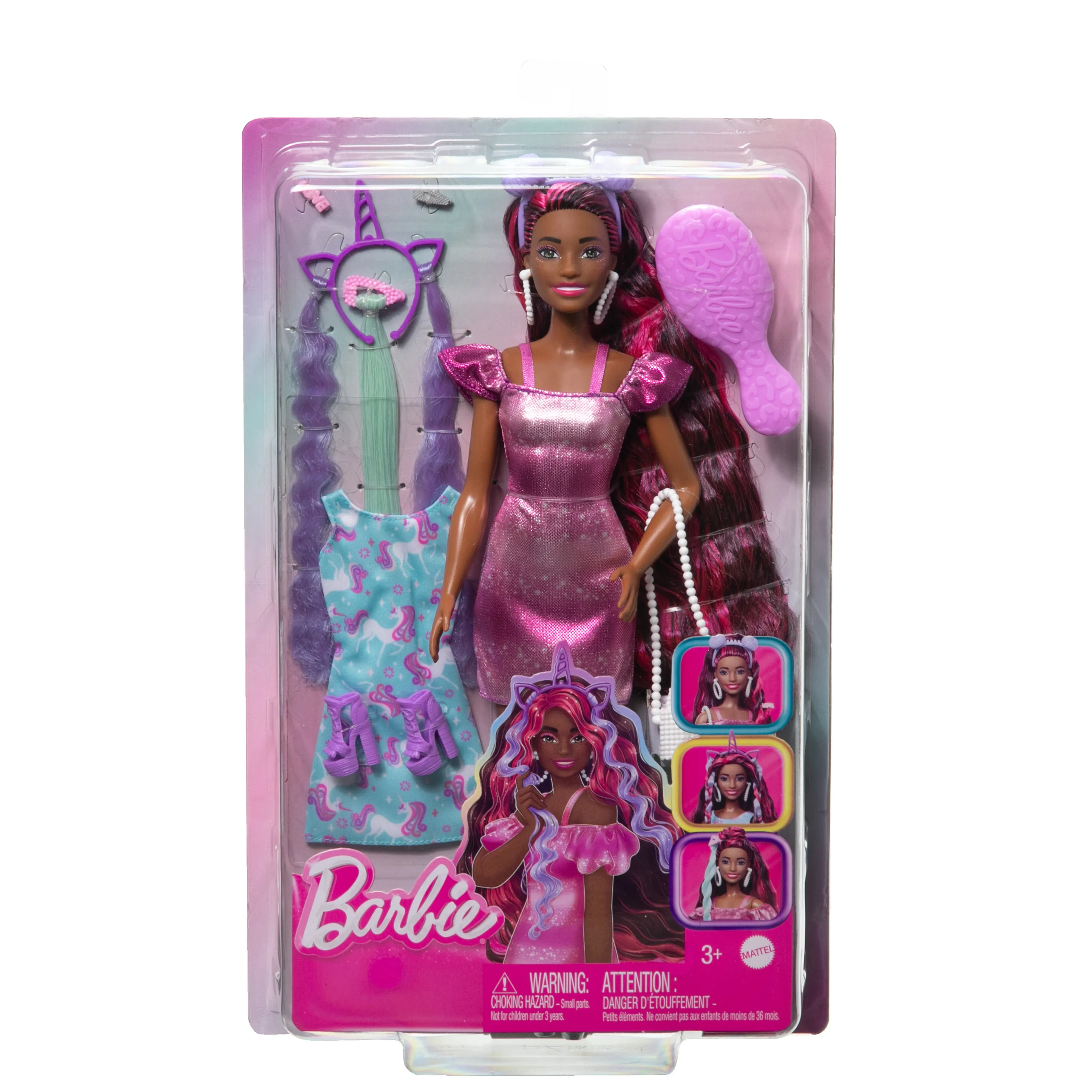 Mattel Barbie Totally Hair doll with unicorn outfit
