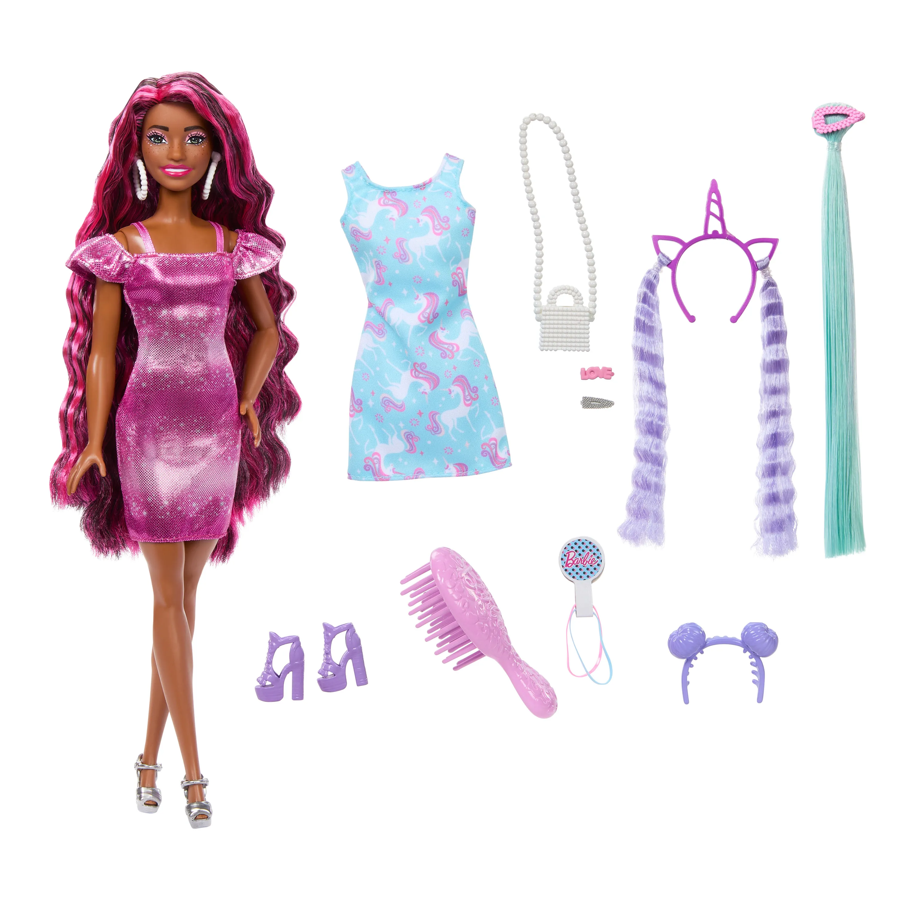 Mattel Barbie Totally Hair doll with unicorn outfit