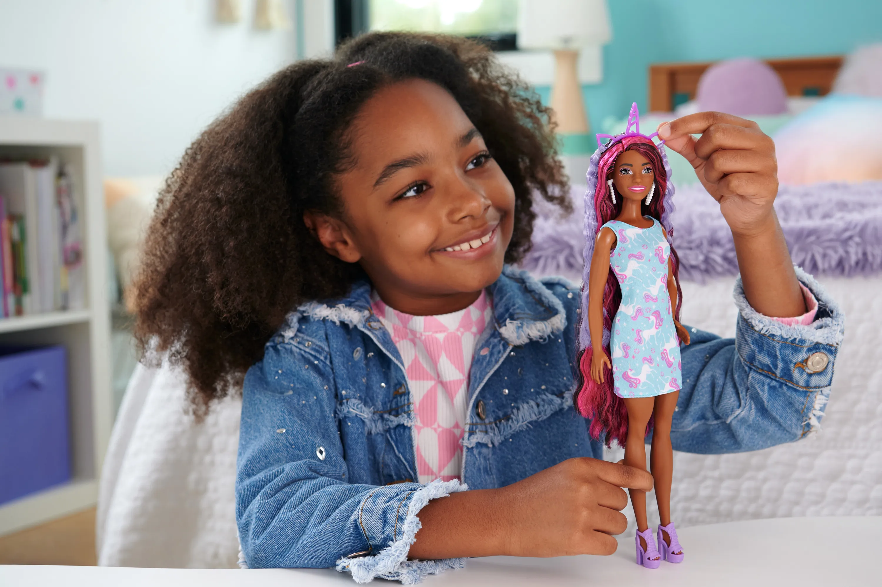 Mattel Barbie Totally Hair doll with unicorn outfit