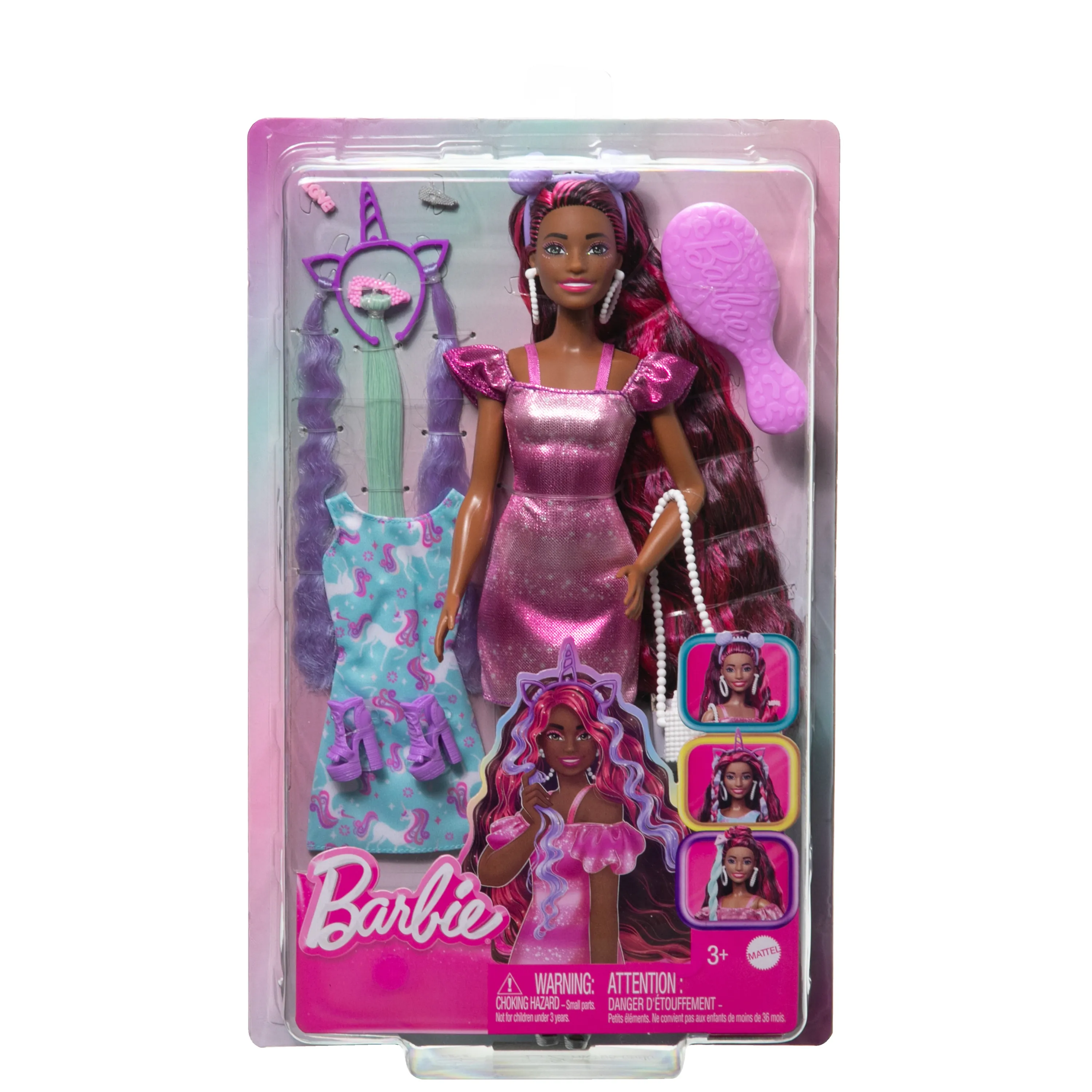 Mattel Barbie Totally Hair doll with unicorn outfit