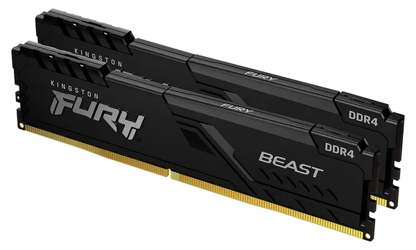 Kingston FURY Beast 32GB (2 x 16GB) DDR4 2666 MHz, 1Gx8, CL16 - memory, Black
