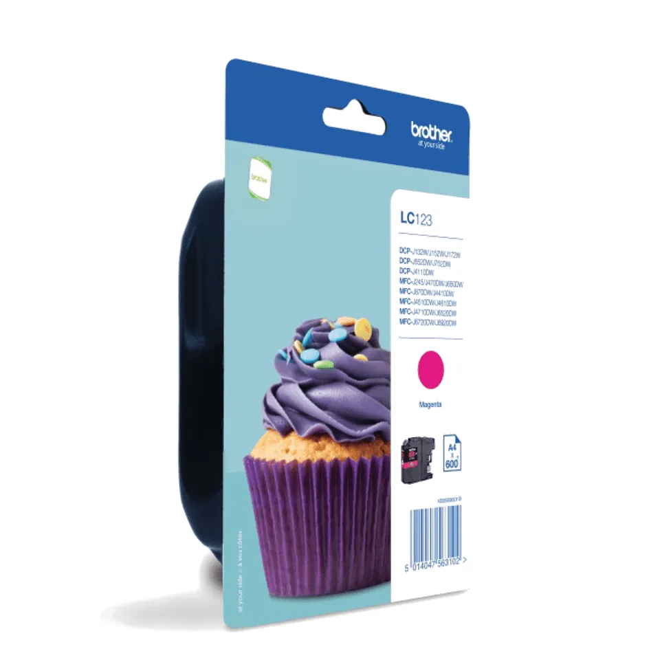 Brother LC-123MBP ink cartridge, 11 ml, Magenta