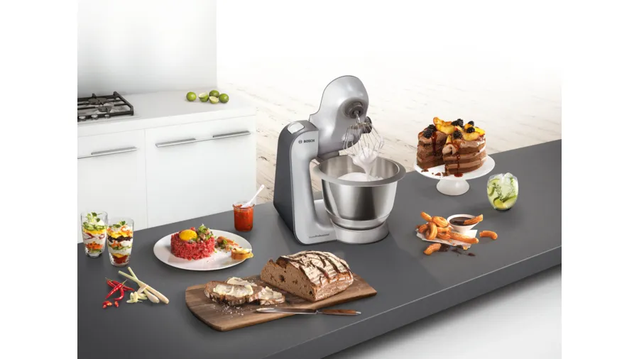 Bosch MUM59S81DE Stand mixer, 1000 W, 3.9 L, Black/Stainless steel