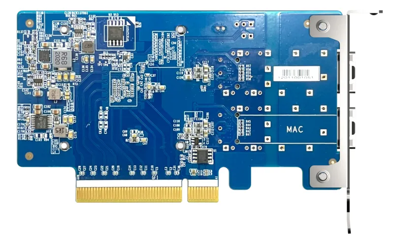 QNAP Dual-port SFP28 25GbE network expansion card low-profile form factor PCIe Gen4 x8