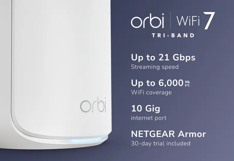 Netgear Orbi 870 Serie Tri-Band WiFi 7 -Mesh, 2 pcs