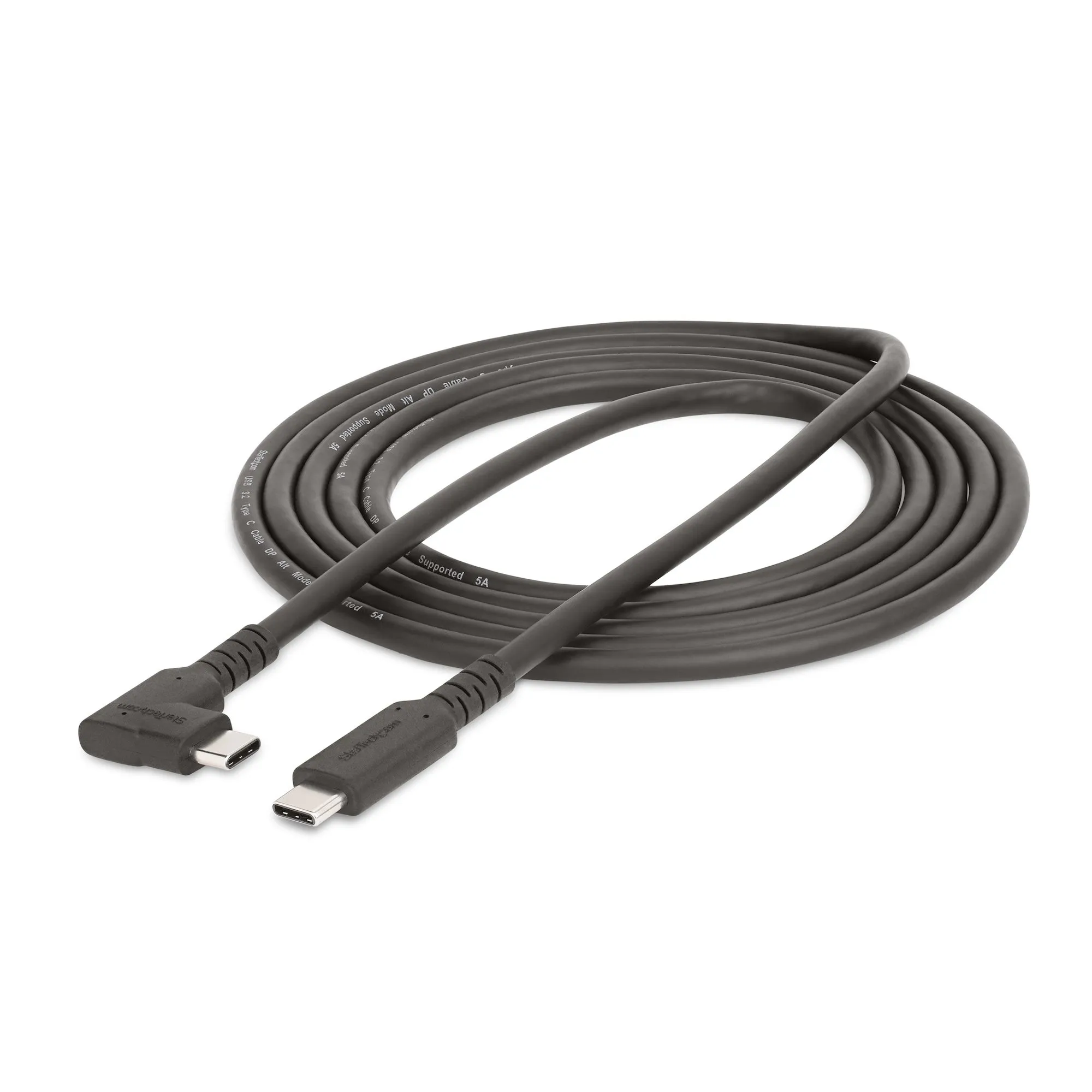 RUGGED RIGHT ANGLE USB-C CABLE - USB C TO C CABLE - 90 DEGREES
