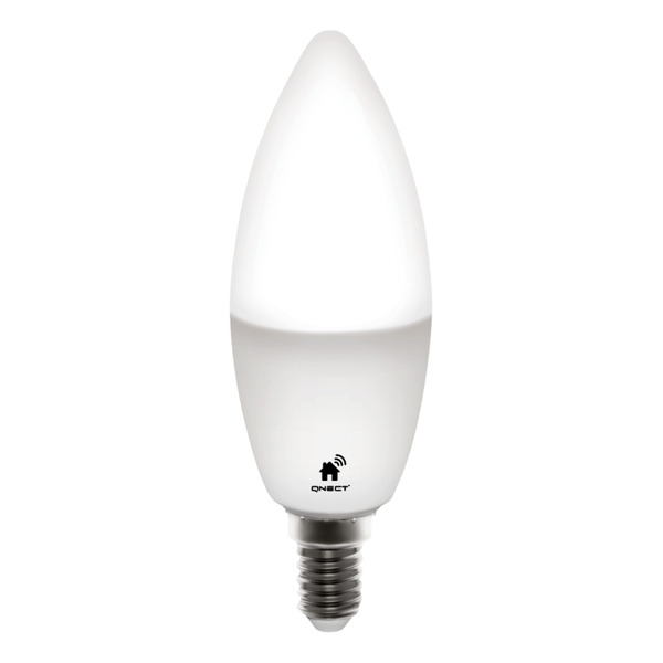 Qnect SH-LE14W Smart LED lamp, E14, White CCT, WiFi - smart ljusk&auml;lla