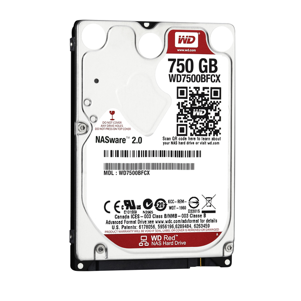 Western Digital 750GB Red, 2.5", 16MB - HDD-levy