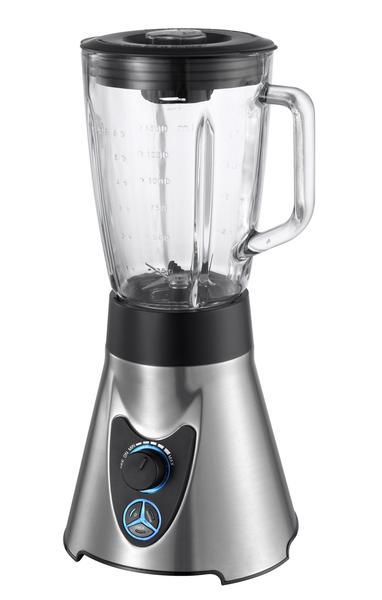 Exido 12180035 tehosekoitin 1250W, 1,5L lasikannu, ter&auml;s/musta