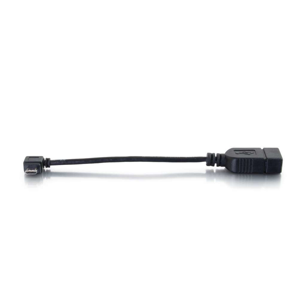 C2G Mobile Device USB Micro-B to USB Device OTG Adapter Cable - USB sovitin - USB (uros) to Micro-USB Type B (naaras) - 15 cm - musta