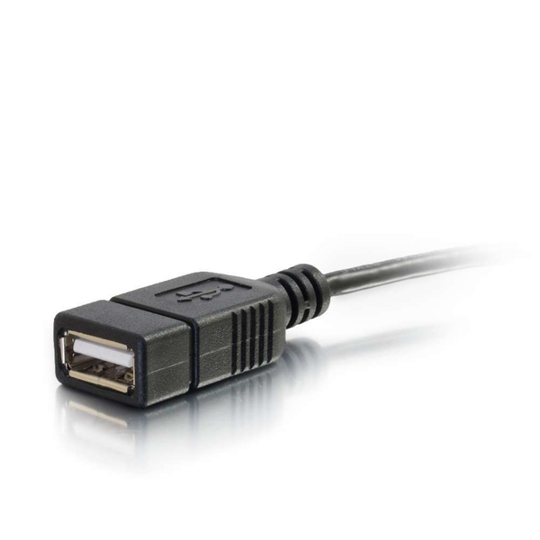 C2G Mobile Device USB Micro-B to USB Device OTG Adapter Cable - USB sovitin - USB (uros) to Micro-USB Type B (naaras) - 15 cm - musta