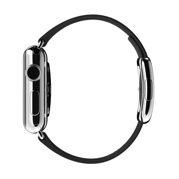Apple 38 mm musta moderni ranneke - keskikokoinen