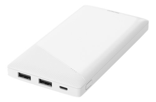 Deltaco PB-A1001 - powerbank, 10 000 mAh, White