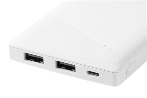 Deltaco PB-A1001 - powerbank, 10 000 mAh, Vit