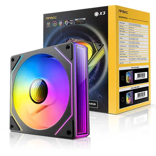 Antec Vision 120R ARGB PWM 120 mm -kotelotuuletin, musta, 3 kpl