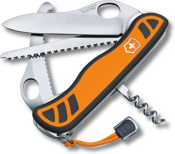 Victorinox Hunter XT Grip Pocket Knife, Orange/Black, 111 mm