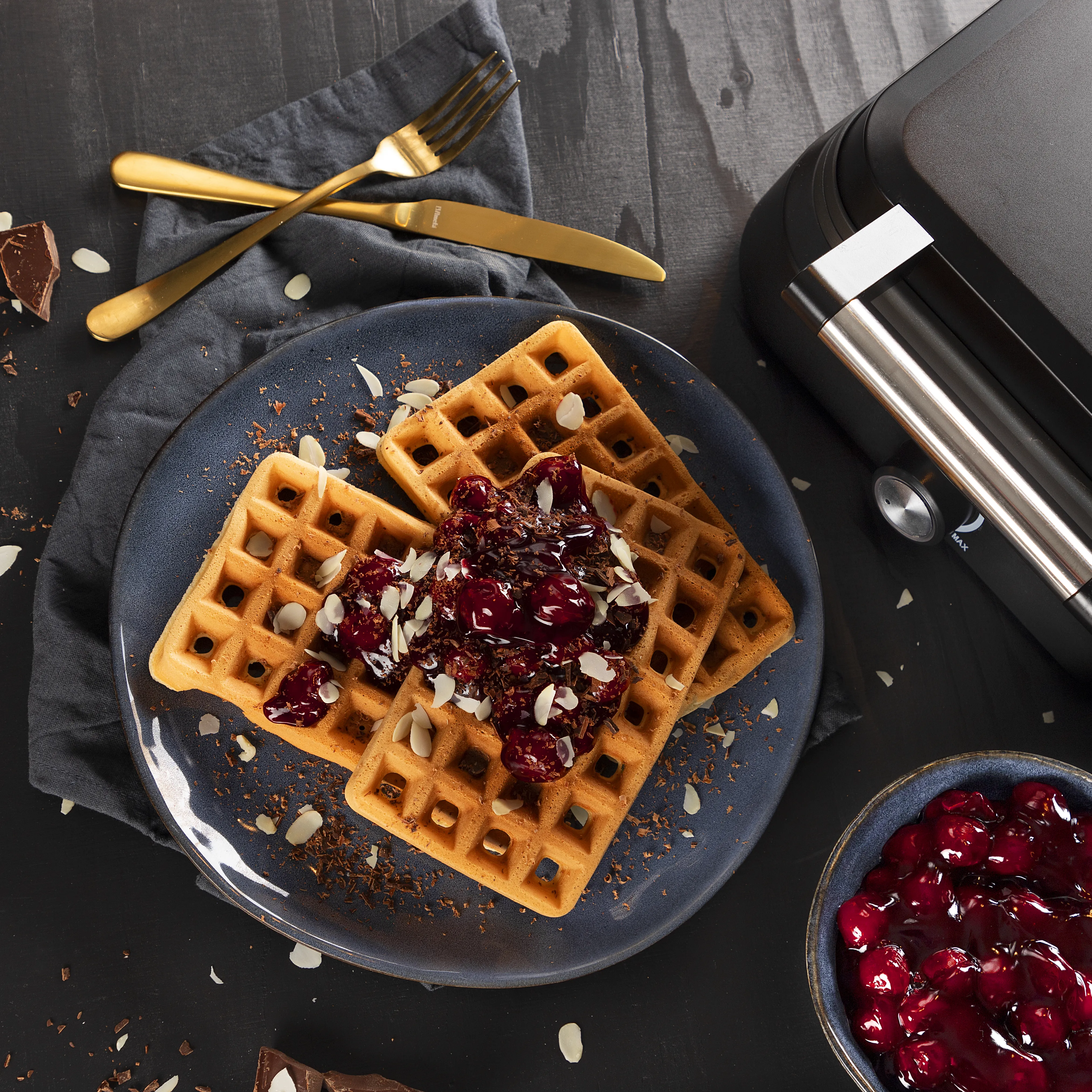 Princess waffle maker (Belgian) 132398 black -belgialainen vohvelirauta