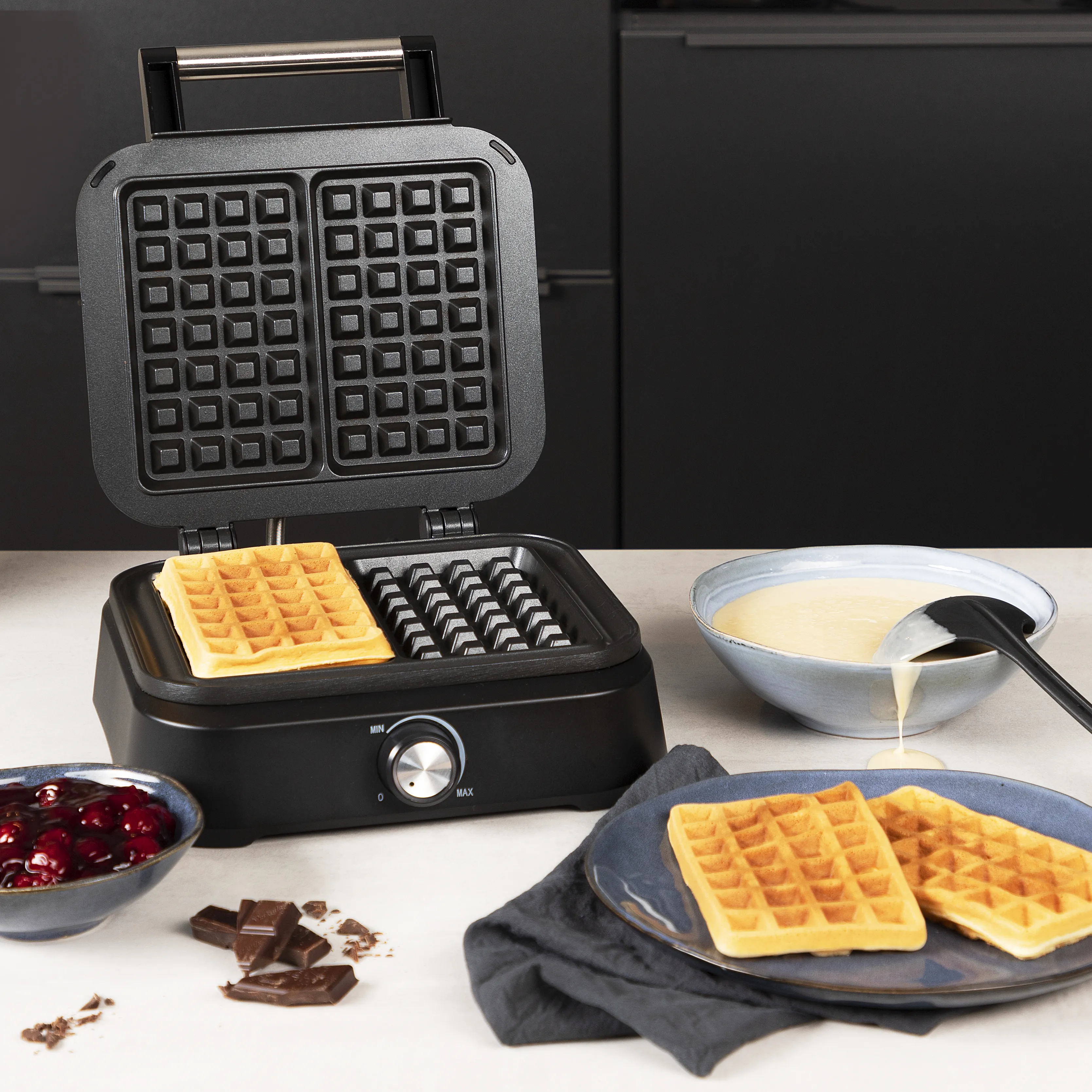 Princess waffle maker (Belgian) 132398 black -belgialainen vohvelirauta