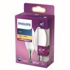 Philips LED Candle Lamp B35 4.3W (40W) E14 Clear 470 lm 2700K 2-pack