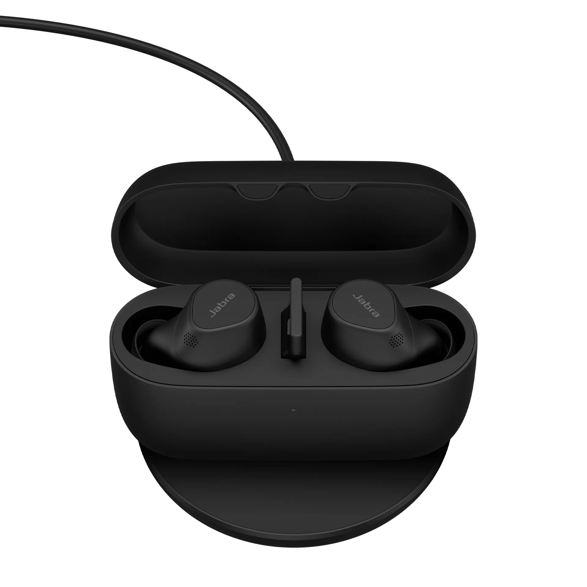 Jabra Evolve2 Buds USB-A UC, Link 3380 - trådlös in-ear hörlurar + trådlös laddningsplatta