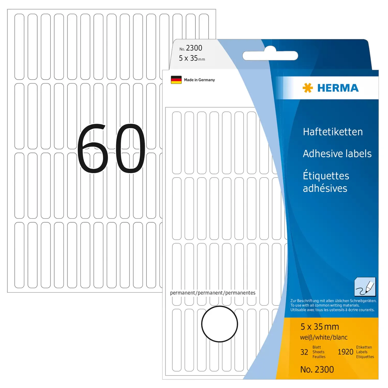 Herma label manual 5x35 white (1920)