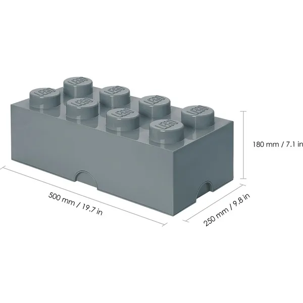 Room Copenhagen LEGO Storage Brick 8, storage box&nbsp;(grey)