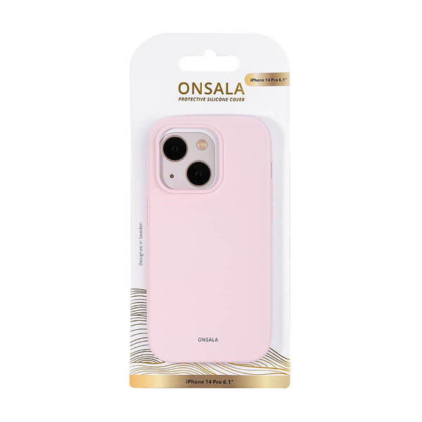 Onsala Silicone Case, iPhone 14 Pro - fodral, Chalk Pink