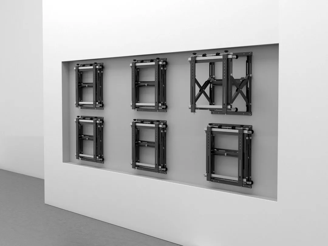 Multibrackets M Public Video Wall Mount Push HD - Wall mount tuotteelle LCD nestekiden&auml;ytt&ouml; / plasma TV - rauta - musta -n&auml;yt&ouml;n koko: 40"-70"