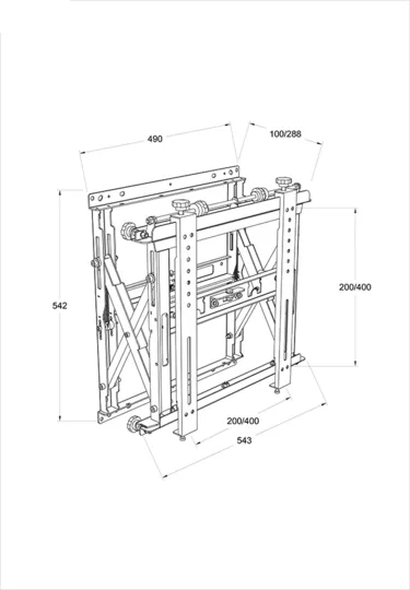 Multibrackets M Public Video Wall Mount Push HD - Wall mount tuotteelle LCD nestekiden&auml;ytt&ouml; / plasma TV - rauta - musta -n&auml;yt&ouml;n koko: 40"-70"