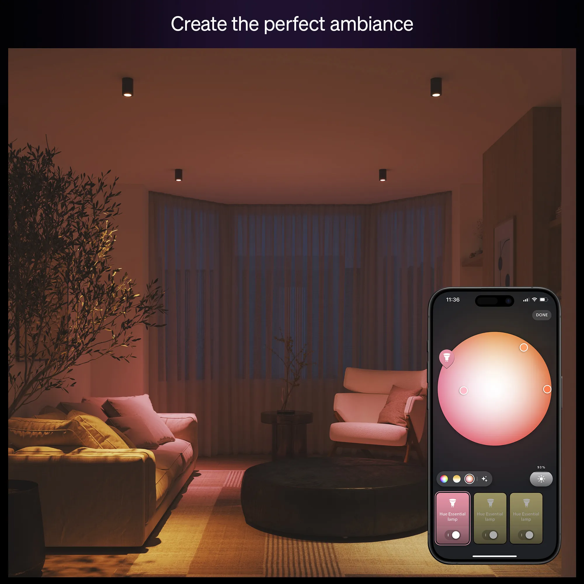 Philips Hue Essential GU10 -kohdelamppu 3 KPL