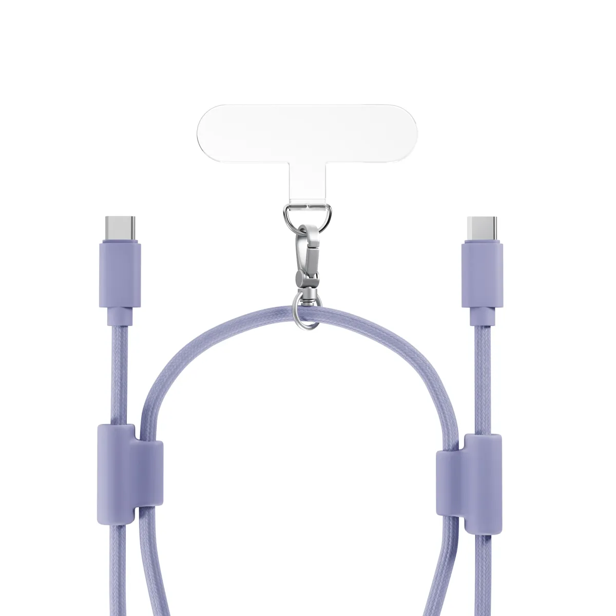 Epico Phone Lanyard USB-C cable, 60W, 1.45 m, Purple, 2 pcs