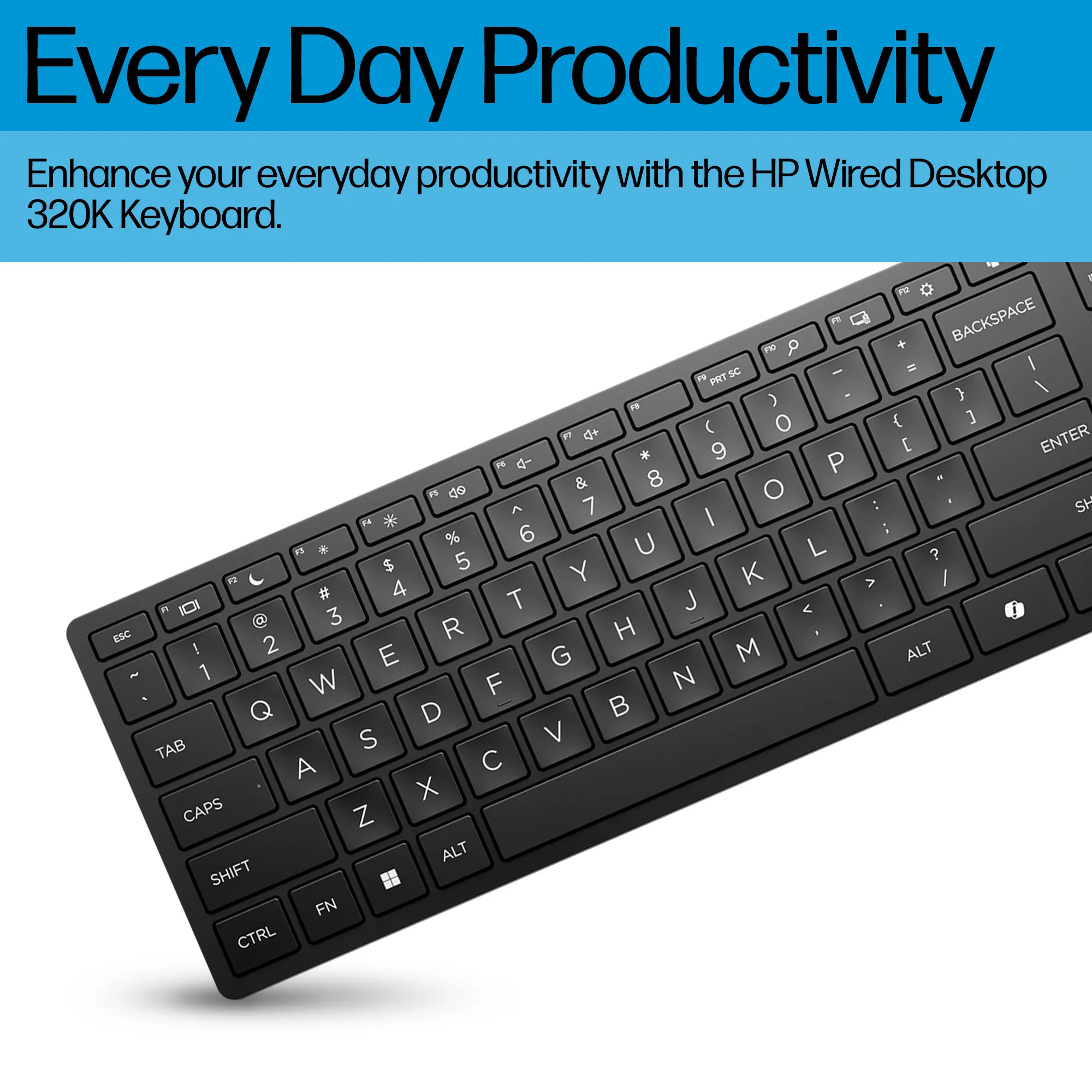 HP 320K - keyboard, Black (Nordic)