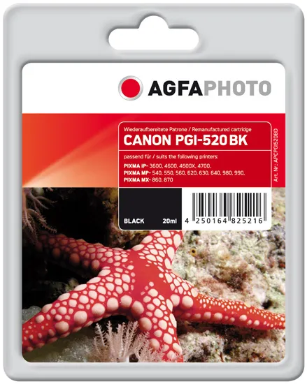 AgfaPhoto APCPGI520BD -mustekasetti, musta