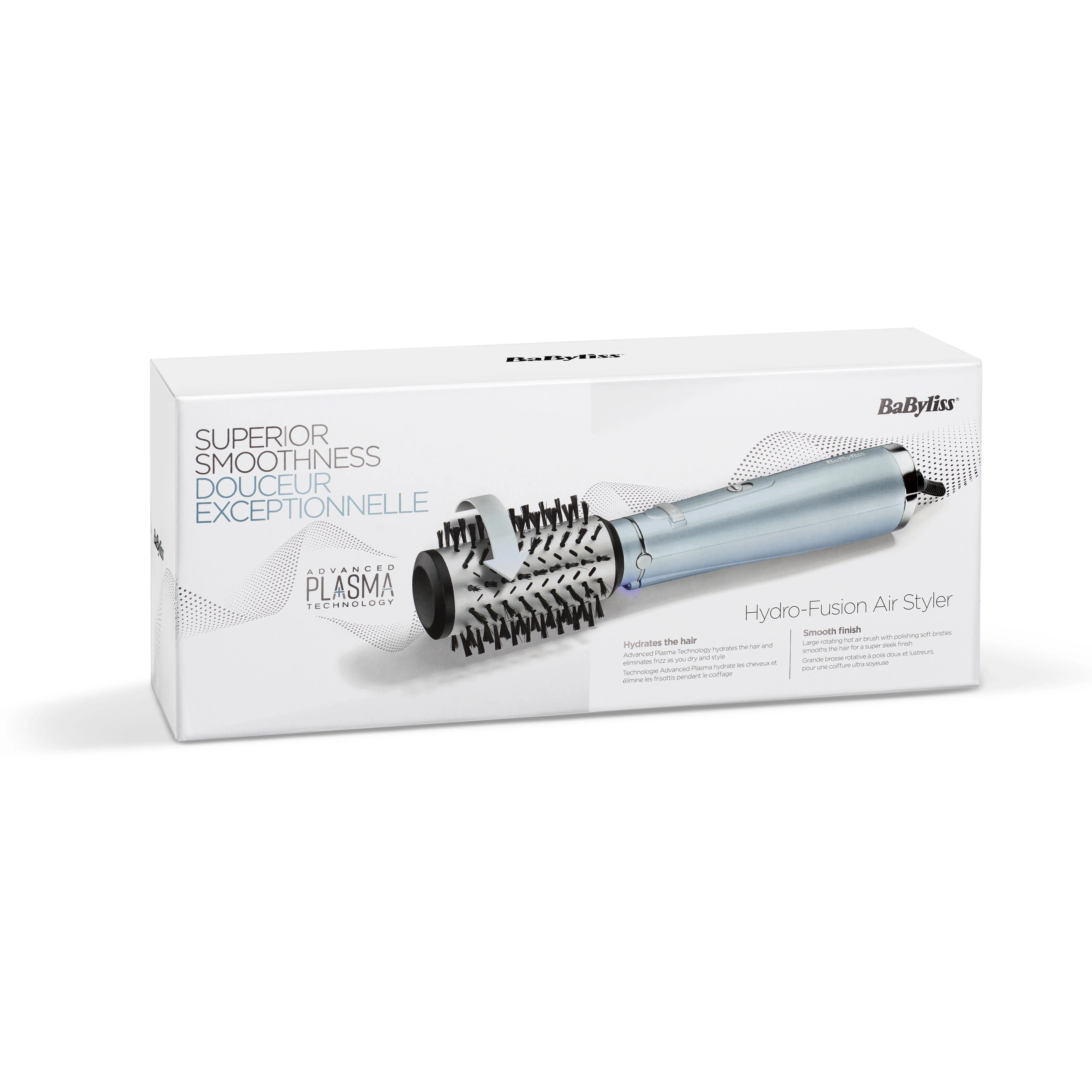 BaByliss Hydro-Fusion AS773E 50mm Hot Air Brush, Aqua/Black/Metallic