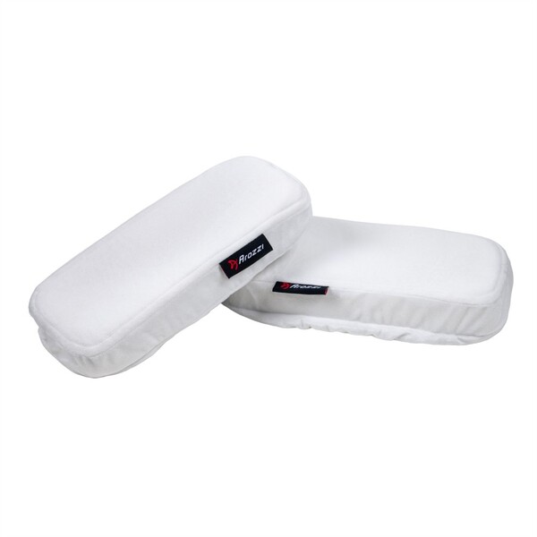 Arozzi Memory Foam Armrest Pads (2-pack) - White