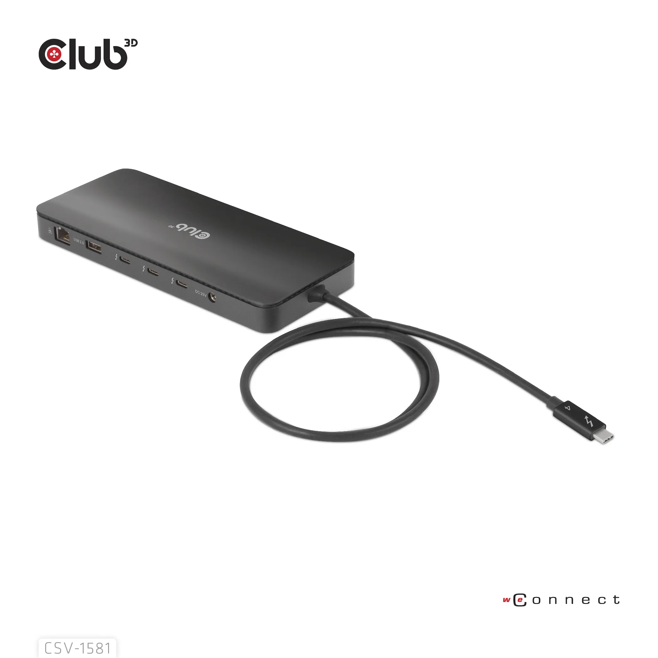 Club 3D Thunderbolt 4 11-in-1 - docking station, Black