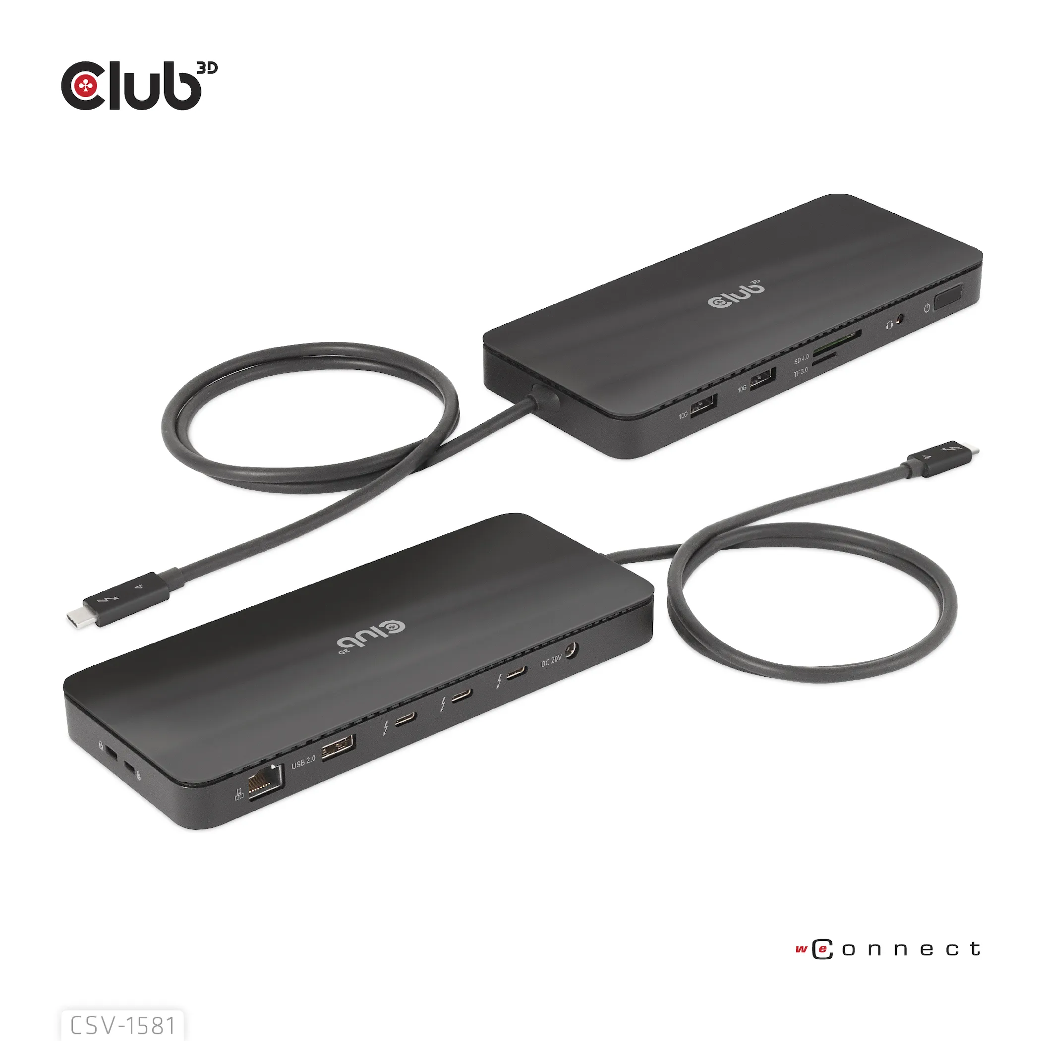 Club 3D Thunderbolt 4 11-in-1 - docking station, Black