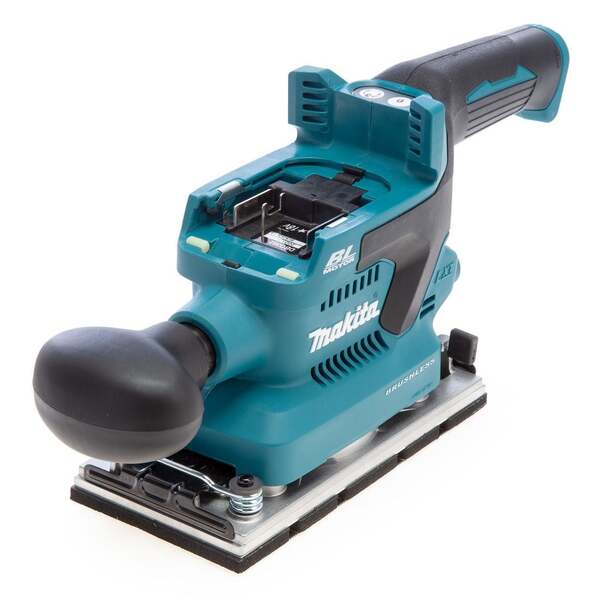 Makita 18V LXT -akkuk&auml;ytt&ouml;inen harjaton viimeistelyhiomakone, pelkk&auml; runko